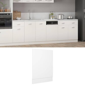 Vaatwasserpaneel Lyon 45x3x67 cm bewerkt hout wit 1