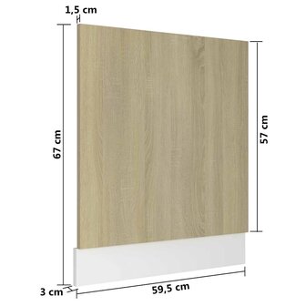 Vaatwasserpaneel Lyon 59,5x3x67 cm sonoma eikenkleurig 6