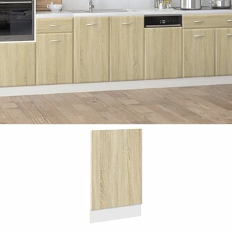 Frontpaneel vaatwasser Lyon 45x3x67 cm bewerkt hout sonoma eiken 1