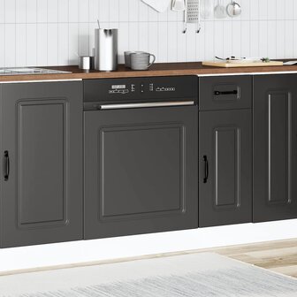 Vaatwasserpaneel Kalmar 60x1,5x57 cm bewerkt hout zwart 3