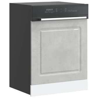 Vaatwasserpaneel Kalmar 60x1,5x57 cm bewerkt hout betongrijs 1