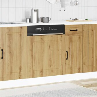 Vaatwasserpaneel Kalmar 60x1,5x57 cm bewerkt hout artisanaal eiken 3