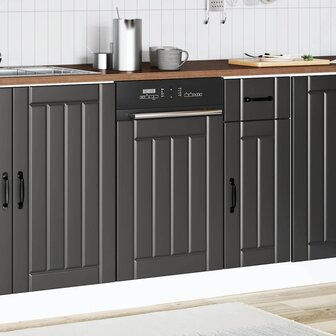 Vaatwasserpaneel Lucca bewerkt hout zwart 3
