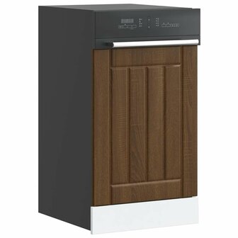 Vaatwasserpaneel Lucca bewerkt hout bruin eikenkleur 1