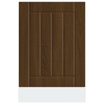 Vaatwasserpaneel Lucca bewerkt hout bruin eikenkleur 4