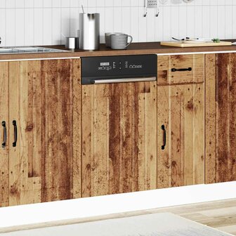Vaatwasserpaneel Lucca bewerkt hout oud houtkleurig 3