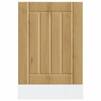 Vaatwasserpaneel Lucca bewerkt hout artisanaal eikenkleur 4
