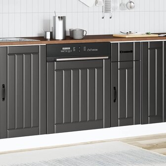 Vaatwasserpaneel Lucca bewerkt hout zwart 3