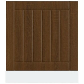 Vaatwasserpaneel Lucca bewerkt hout bruin eikenkleur 4