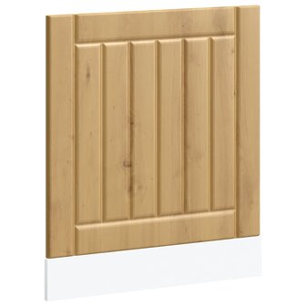 Vaatwasserpaneel Lucca bewerkt hout artisanaal eikenkleur 2