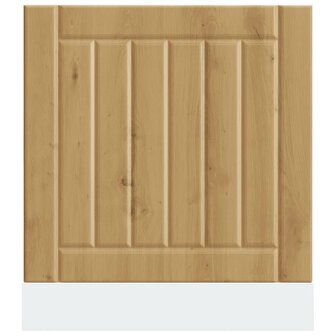 Vaatwasserpaneel Lucca bewerkt hout artisanaal eikenkleur 4
