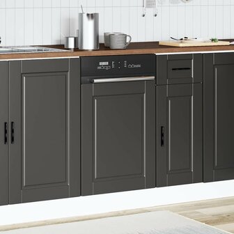 Vaatwasserpaneel Porto 45x1,5x57 cm bewerkt hout zwart 3