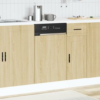 Vaatwasserpaneel Porto 45x1,5x57 cm bewerkt hout sonoma eikenkleur 3