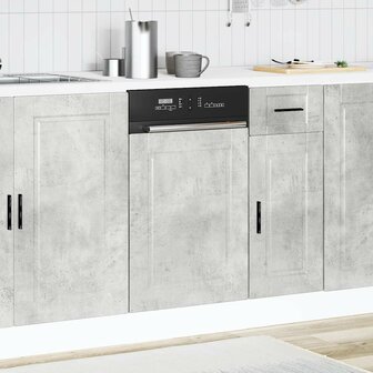Vaatwasserpaneel Porto 45x1,5x57 cm bewerkt hout betongrijs 3