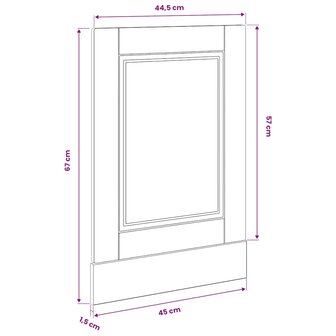 Vaatwasserpaneel Porto 45x1,5x57 cm bewerkt hout oud houtkleurig 8