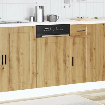 Vaatwasserpaneel Porto 45x1,5x57 cm bewerkt hout artisanaal eiken 3