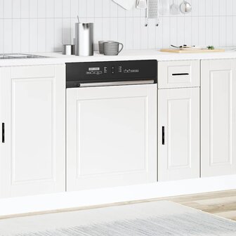 Vaatwasserpaneel Porto 60x1,5x57 cm bewerkt hout wit 3