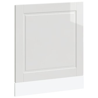 Vaatwasserpaneel Porto 60x1,5x57 cm bewerkt hout hoogglans wit 2
