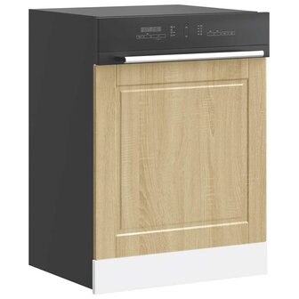 Vaatwasserpaneel Porto 60x1,5x57 cm bewerkt hout sonoma eikenkleur 1