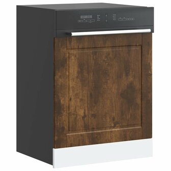 Vaatwasserpaneel Porto 60x1,5x57 cm bewerkt hout gerookt eiken 1