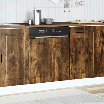 Vaatwasserpaneel Porto 60x1,5x57 cm bewerkt hout gerookt eiken 3