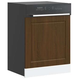 Vaatwasserpaneel Porto 60x1,5x57 cm bewerkt hout bruin eikenkleur 1