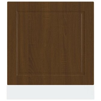 Vaatwasserpaneel Porto 60x1,5x57 cm bewerkt hout bruin eikenkleur 4