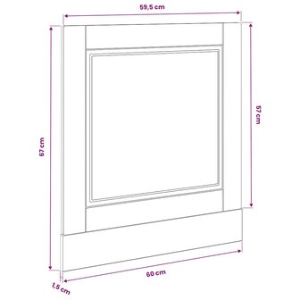 Vaatwasserpaneel Porto 60x1,5x57 cm bewerkt hout bruin eikenkleur 8
