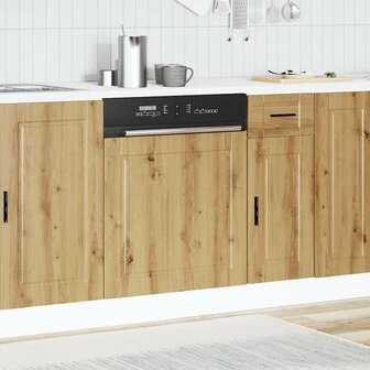 Vaatwasserpaneel Porto 60x1,5x57 cm bewerkt hout artisanaal eiken 3