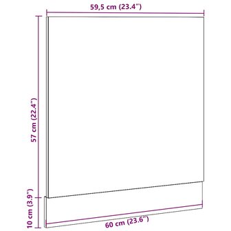 Vaatwasserpaneel Lyon 60x1,5x67 cm bewerkt hout artisanaal eiken 8
