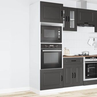 Ovenkasten 2 st Kalmar bewerkt hout zwart 3