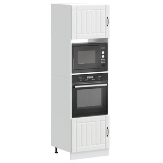 Ovenkasten 2 st Lucca bewerkt hout wit 1