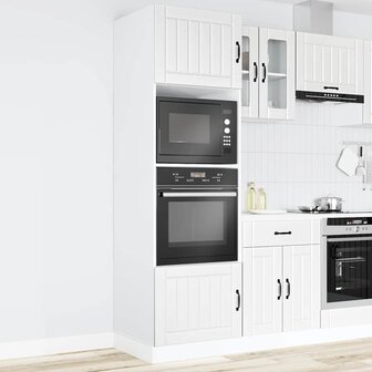 Ovenkasten 2 st Lucca bewerkt hout wit 3