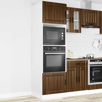 Ovenkasten 2 st Lucca bewerkt hout bruin eikenkleur 3