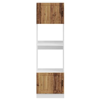 Ovenkasten 2 st Lucca bewerkt hout oud houtkleurig 4
