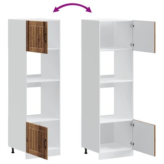 Ovenkasten 2 st Lucca bewerkt hout oud houtkleurig 8