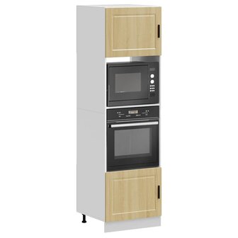 Ovenkasten 2 st Porto bewerkt hout sonoma eikenkleurig 1