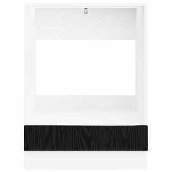 Ovenkast LUCCA Zwart eiken 60 x 46 x 81,5 cm Bewerkt hout 4