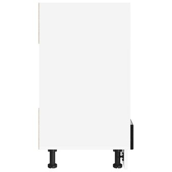 Ovenkast LUCCA Zwart eiken 60 x 46 x 81,5 cm Bewerkt hout 5