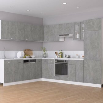Ovenkast Lyon 60x46x81,5 cm bewerkt hout betongrijs 3