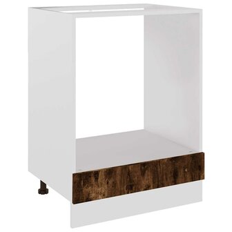Ovenkast Lyon 60x46x81,5 cm bewerkt hout gerookt eikenkleurig 2