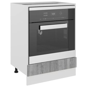 Ovenkast Lyon 60x46x81,5 cm grijs sonoma eikenkleurig 4