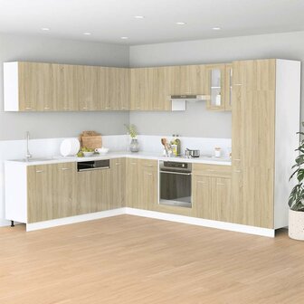 Ovenkast 60x46x81,5 cm spaanplaat sonoma eikenkleurig 3