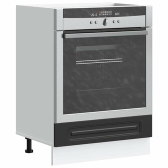 Ovenkast Kalmar bewerkt hout zwart 1
