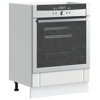 Ovenkast Lucca bewerkt hout wit 1
