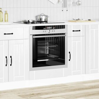 Ovenkast Lucca bewerkt hout hoogglans wit 1