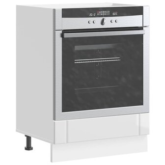 Ovenkast Lucca bewerkt hout hoogglans wit 3