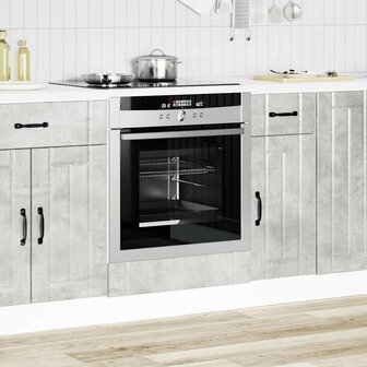 Ovenkast Lucca bewerkt hout betongrijs 3