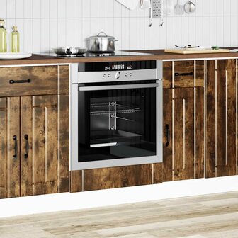 Ovenkast Lucca bewerkt hout gerookt eikenkleurig 3