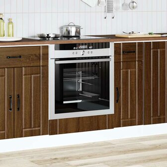 Ovenkast Lucca bewerkt hout bruin eikenkleur 3